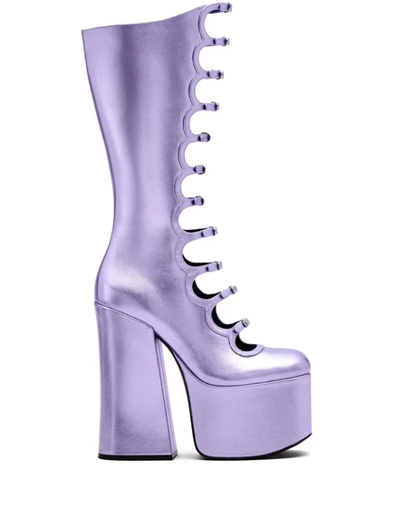 Марк Джейкобс в металлических ботинках Kiki  purple