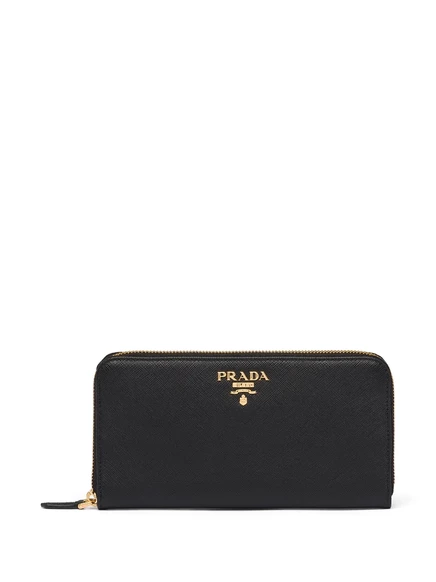 Бумажник с большим логотипом Prada на табличке black