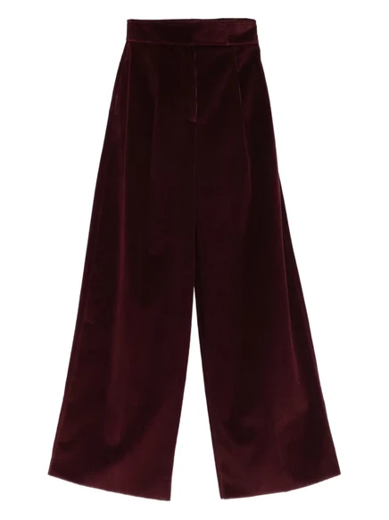 Женские брюки Max Mara Bosso вельветовые, вишневые