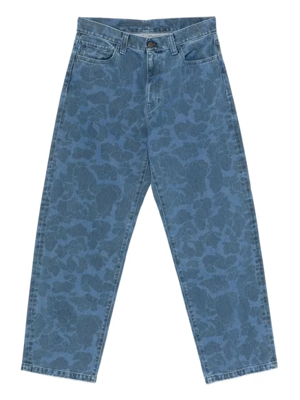 Мужские джинсы Carhartt WIP Landon, сине-зеленый камуфляж