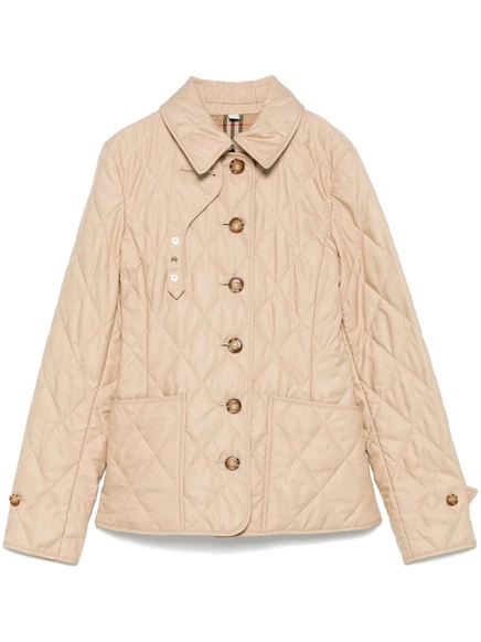 Стеганый жакет Burberry с бриллиантами neutrals