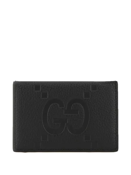 Мужское портмоне для карт Gucci с тиснением GG, черное
