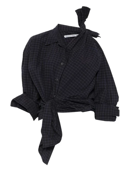Женская рубашка Alexander Wang в клетку, синяя