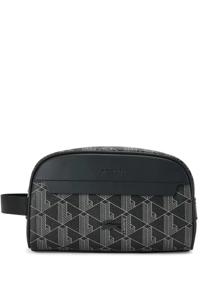 Мужской несессер Lacoste с монограммой, черный
