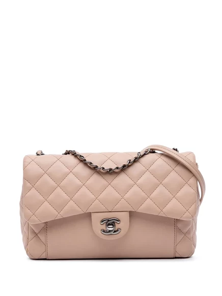 Женская сумка CHANEL Pre-Owned Medium Flap, коричневая