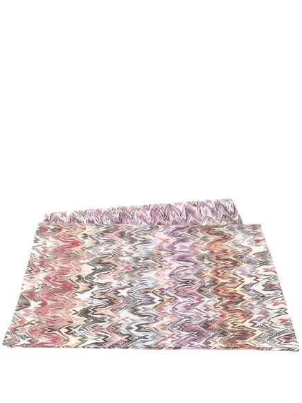 Постельное белье Missoni Home с абстрактным узором, белый/многоцветный