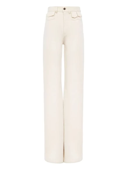 Хлопчатобумажные джинсы Chloé с прямыми штанинами neutrals