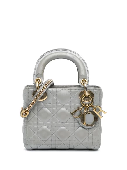 Сумка Christian Dior Lady Dior Mini, серая