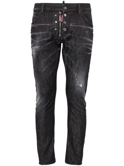 Облегающие джинсы DSQUARED2 с эффектом потертости black