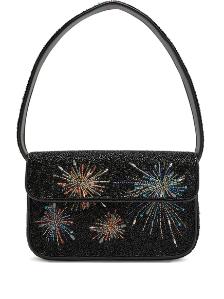 Женская сумка-плечо STAUD Beaded Firework, черная