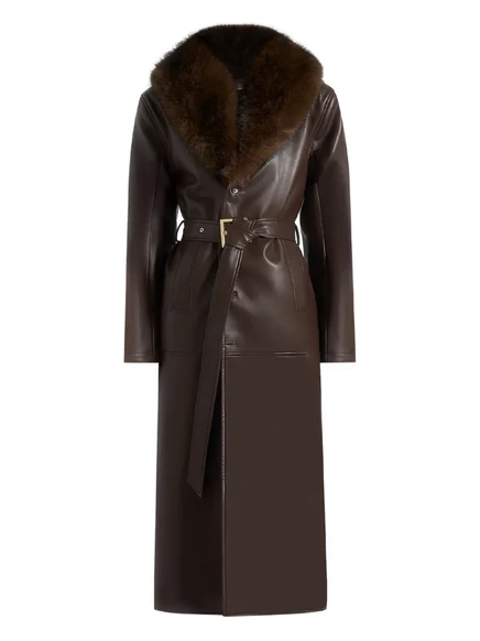 Пальто с поясом от Manière De Voir Cenya brown