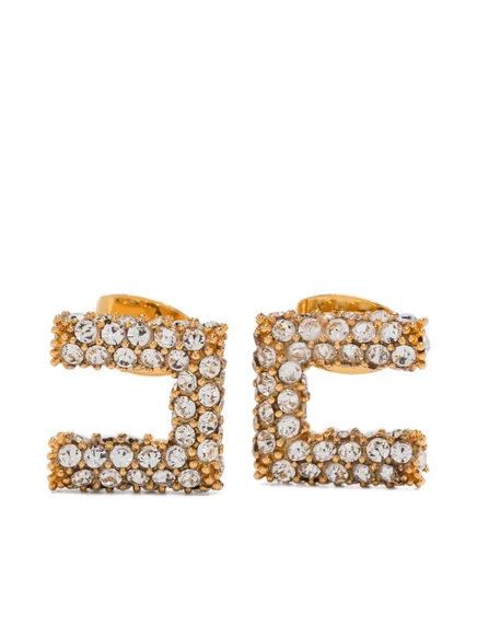 Женские серьги Elisabetta Franchi квадратные с кристаллами, золотистые