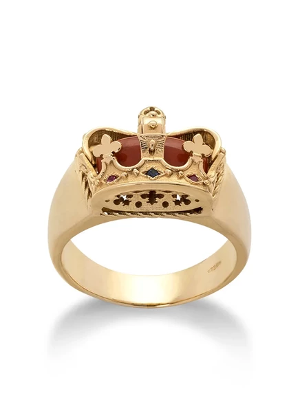 Кольцо Dolce & Gabbana Royal с яшмой, рубином, золотое 18K