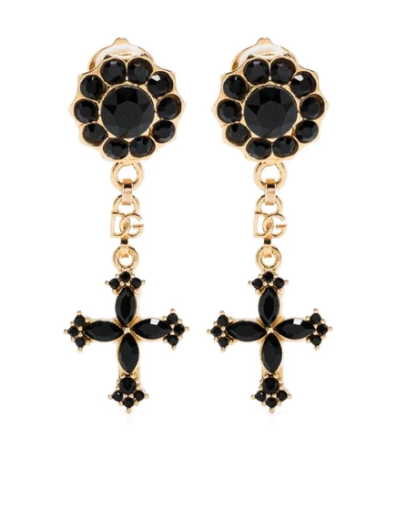 Серьги-подвески с крестиками Dolce & Gabbana gold