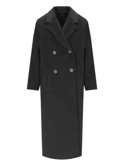Двубортное пальто Max Mara black