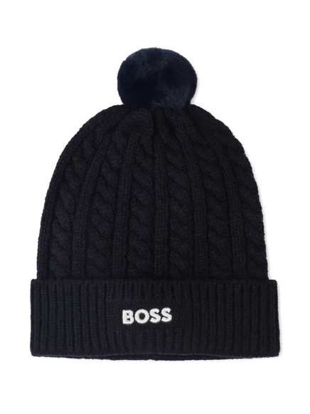 Шапочка из плотной вязки BOSS Kidswear blue
