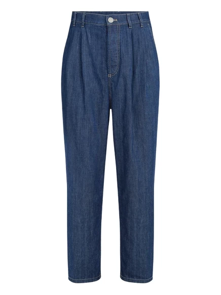 Мужские джинсы Brunello Cucinelli с двойными защипами, синие