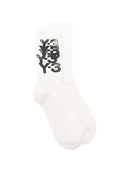 Носки Y-3 с логотипом, белые