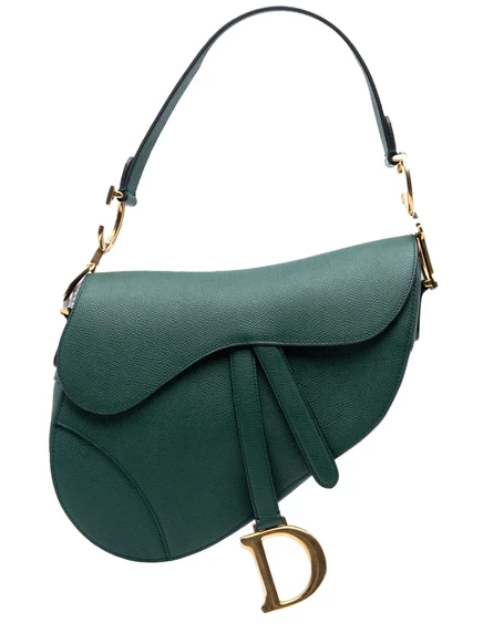 Женская сумка Christian Dior Saddle, зеленая