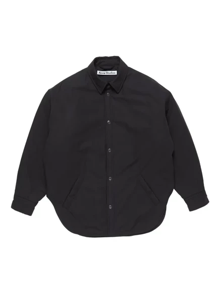 Куртка-рубашка с хлопчатобумажной подкладкой Acne Studios black
