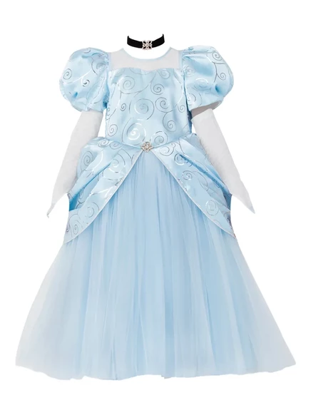 Платье для девочек Magical Costumes, голубое с принтом