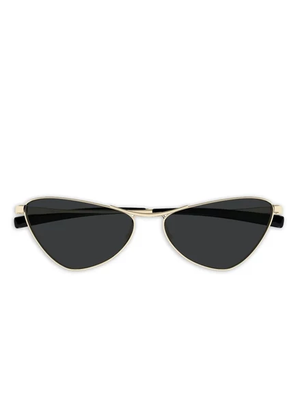 Унисекс солнцезащитные очки Saint Laurent кошачьи, золотистые