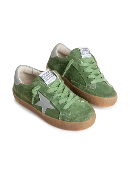 Детские кроссовки GOLDEN GOOSE KIDS Super Star, зеленые