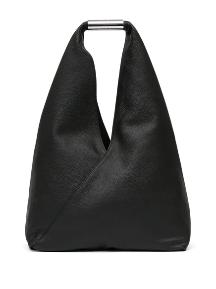 Женская кожаная сумка-тоут MM6 Maison Margiela, черная
