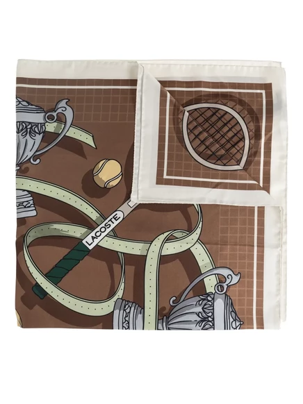 Шелковый шарф от Lacoste brown