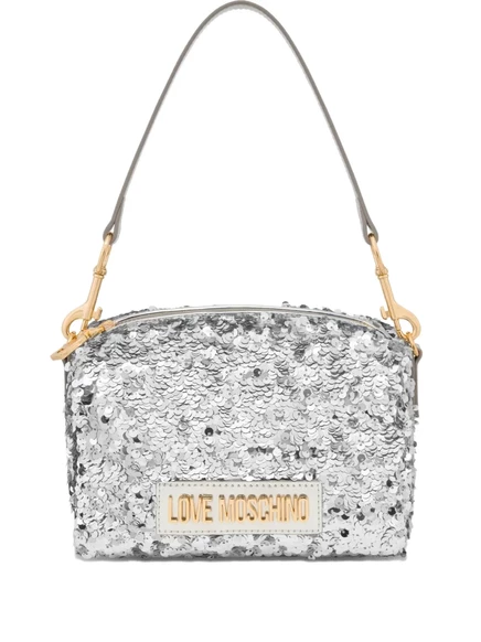 Сумка через плечо Love Moschino, украшенная блестками grey