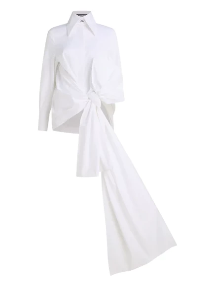 Блузка из поплина с бантом от Karl Lagerfeld Karl Studio white