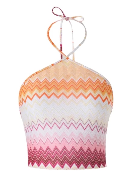 Вязаный топ Missoni из зигзага neutrals