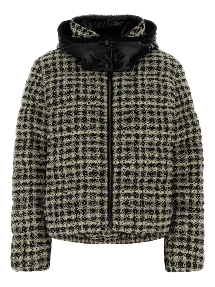 Стеганая куртка с капюшоном Moncler Andronne white