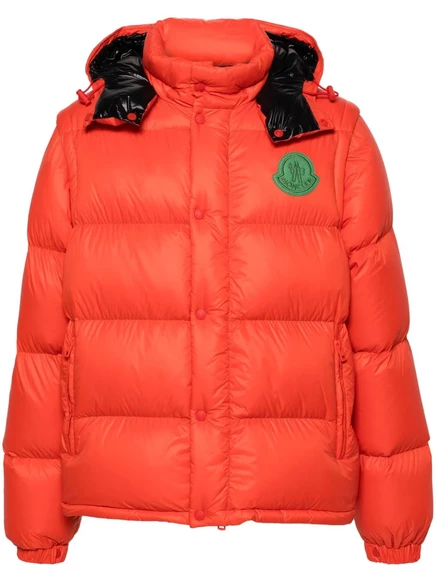 Мужской пуховик Moncler Cyclone 2‑в‑1, оранжевый