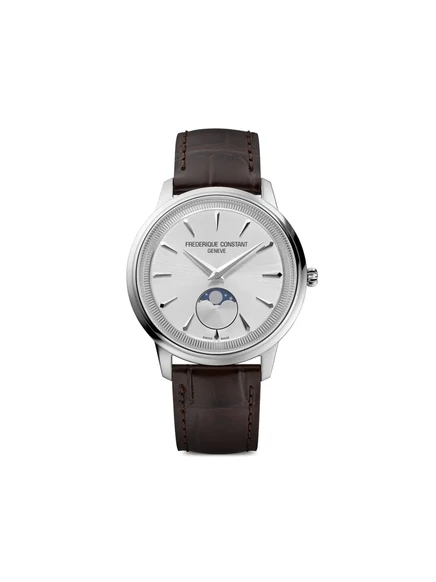 Часы Frederique Constant Classics Moneta Moonphase 37 мм, сталь, серые
