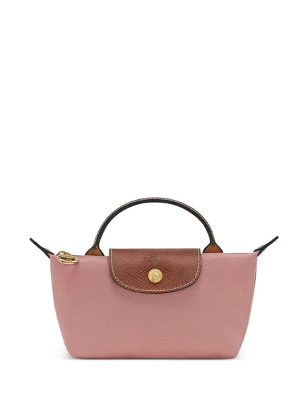 Женская сумка-тоут Longchamp двухцветная, розово-коричневая