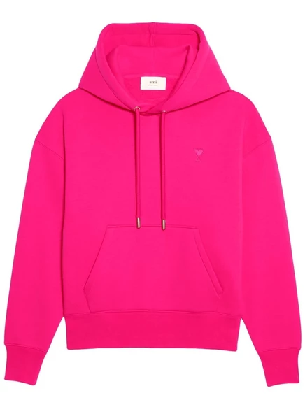 Толстовка с вышивкой AMI Paris Ami de Coeur pink
