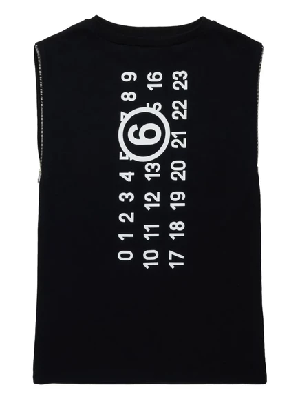 Платье для девочек MM6 Maison Margiela с цифрами, черное