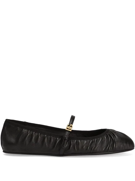 Кожаные балетки Dolce & Gabbana black