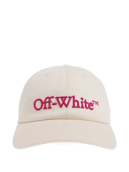 Женская бейсболка Off-White с вышитым логотипом, бежевая