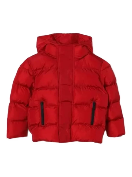 Детская стеганая куртка DSQUARED2 Kids с капюшоном, красная