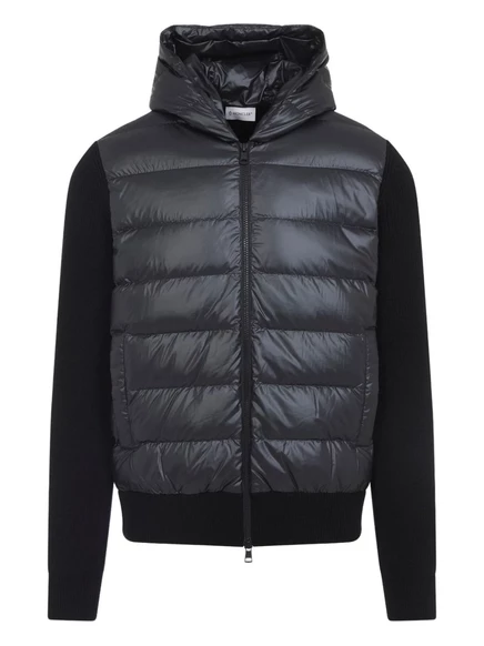 Стеганая куртка Moncler с капюшоном black