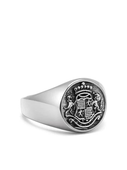 Кольцо-печатка Nialaya Jewelry из стали, серебристое