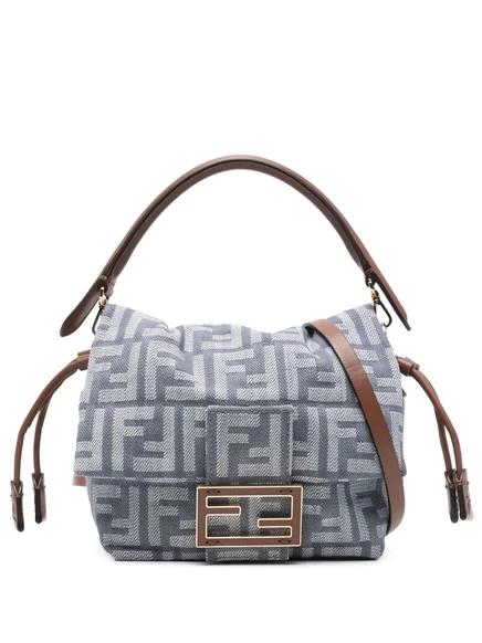 Женская сумка Fendi Mamma Baguette, темно-синяя