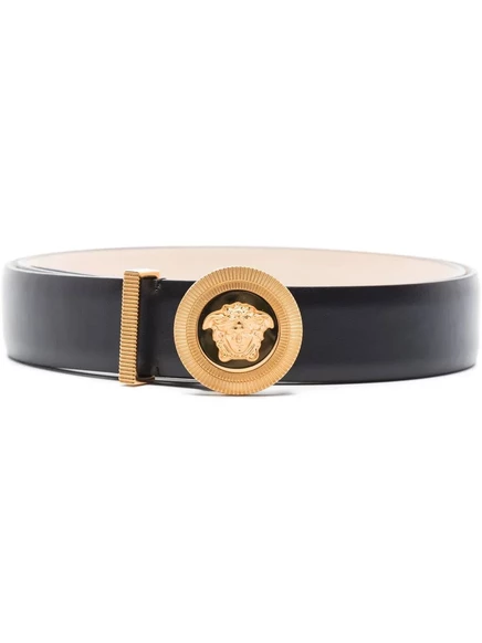 Женский ремень Versace Medusa Biggie из кожи, черный
