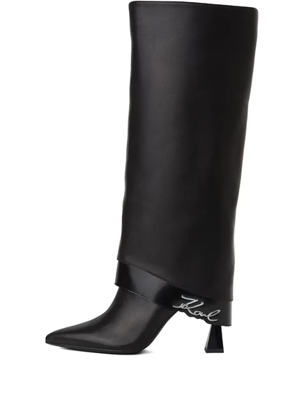 Женские сапоги Karl Lagerfeld, каблук 90 мм, черные