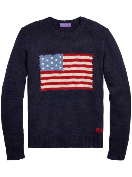 Мужской свитер Ralph Lauren Purple Label Flag, синий