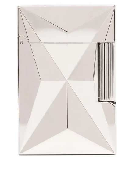Мужская зажигалка S. T. Dupont с гравировкой, серебристая