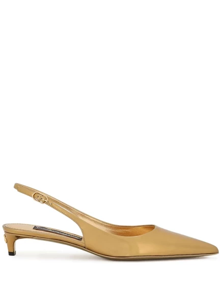 Женские туфли Dolce & Gabbana Lollo 30 мм, золотистые
