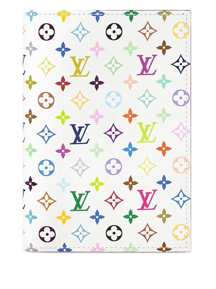 Обложка для паспорта Louis Vuitton x Takashi Murakami белая